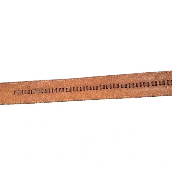 Vintage  Brown Leather hand crafted belt timeless classic design coastal cowgirl - Picture 9 of 10